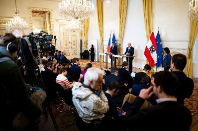 Am 10. Februar 2026 empfing Bundeskanzler Christian Stocker den Ministerpr&auml;sident der Tschechischen Republik Andrej Babis zu einem Arbeitsgespr&auml;ch im Bundeskanzleramt. Im Bild bei der gemeinsamen Pressekonferenz.