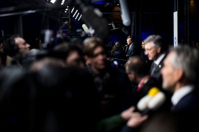 Am 12. Februar 2026 nahm Bundeskanzler Christian Stocker am Informellen Gipfel der EU-Staats- und Regierungschefs teil. Im Bild beim Doorstep.