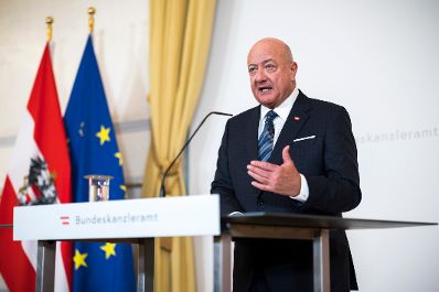 Am 2. M&auml;rz 2026 gab Bundeskanzler Christian Stocker (im Bild) ein Pressestatement zu den aktuellen Entwicklungen im Nahen Osten.