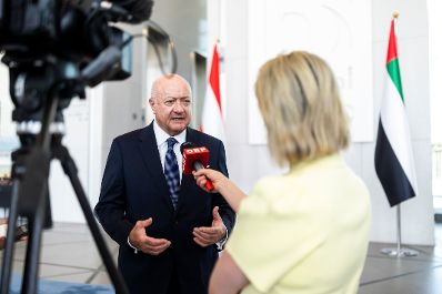 Am 7. Mai 2026 reiste Bundeskanzler Christian Stocker (l.) zu einem mehrt&auml;gigem Arbeitsbesuch in die Vereinigte Arabische Emirate.