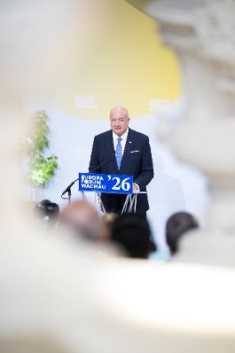 Am 22. Mai 2026 nahm Bundeskanzler Christian Stocker (im Bild) am Europa-Forum Wachau teil.
