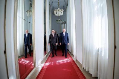 Am 28. Mai 2026 empfing Bundeskanzler Christian Stocker (r.) den Premierminister von Andorra Xavier Espot Zamora (l.) zu einem Arbeitsbesuch im Bundeskanzleramt.