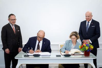 Am 28. Mai 2026 empfing Bundeskanzler Christian Stocker (r.) den Premierminister von Andorra Xavier Espot Zamora (l.) zu einem Arbeitsbesuch im Bundeskanzleramt.
