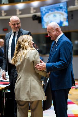 Am 18. Juni 2026 nahm Bundeskanzler Christian Stocker (r.) an dem Treffen der EU-Staats- und Regierungschefs in Br&uuml;ssel teil.