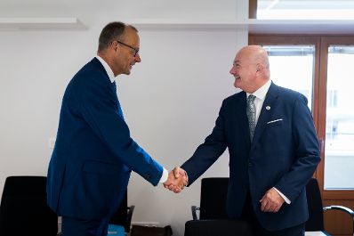Am 19. Juni 2026 nahm Bundeskanzler Christian Stocker (r.) an dem Treffen der EU-Staats- und Regierungschefs in Br&uuml;ssel teil. Im Bild mit dem deutschen Bundeskanzler Friedrich Merz (l.).