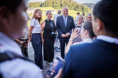 Am 24. Juli 2026 lud Bundeskanzler Christian Stocker (im Bild) zur Veranstaltung "&Ouml;sterreich im Gespr&auml;ch" in Schwarzenberg.