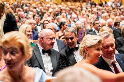 Am 26. Juli 2026 besuchte Bundeskanzler Christian Stocker (l.) die Er&ouml;ffnung der Salzburger Festspiele in Salzburg. Im Bild mit dem griechischen Ministerpr&auml;sident Kyrakos Mitsotakis (r.).