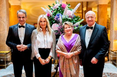 Am 26. Juli 2026 besuchte Bundeskanzler Christian Stocker (r.) die Er&ouml;ffnung der Salzburger Festspiele in Salzburg. Im Bild mit dem griechischen Ministerpr&auml;sident Kyrakos Mitsotakis (l.).