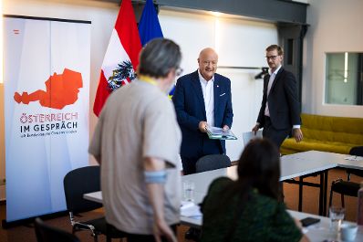 Am 4. August 2026 lud Bundeskanzler Christian Stocker (im Bild) zur Veranstaltung "&Ouml;sterreich im Gespr&auml;ch" in Graz.