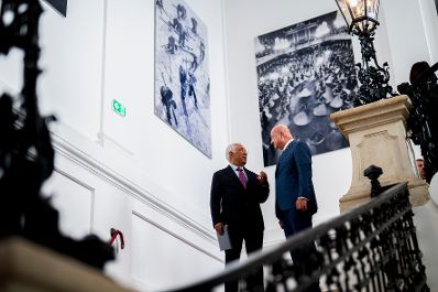 Am 15. September 2026 empfing Bundeskanzler Christian Stocker (r.) den Pr&auml;sidenten des Europ&auml;ischen Rates Ant&oacute;nio Costa (l.), zu einem Arbeitsbesuch im Bundeskanzleramt.