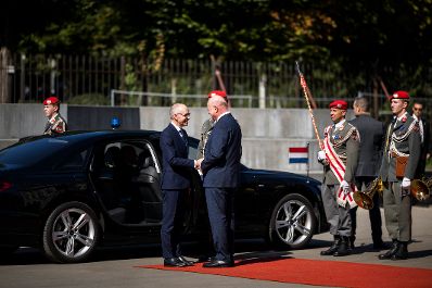 Am 29. Juli 2026 empfing Bundeskanzler Christian Stocker (r.) den Premierminister des Gro&szlig;herzogtums Luxemburg Luc Frieden (l.) zu einem Gespr&auml;ch.