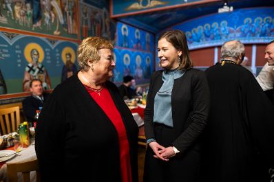 Am 14. J&auml;nner 2026 nahm Bundesministerin Claudia Bauer (r.) am Neujahrsempfang der serbisch-orthodoxen Kirchengemeinde in der Kirche Christi Auferstehung teil.