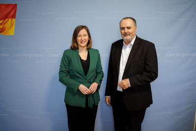 Am 16. J&auml;nner 2026 besuchte Bundesministerin Claudia Bauer (l.) im Rahmen ihres Bundesl&auml;ndertages den Landeshauptmann von Burgenland Pans Peter Doskozil (r.).