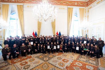 Am 24. J&auml;nner 2026 empfing Bundesministerin Claudia Bauer die Gewinnerinnen und Gewinner des Bundesfeuerwehrjugendleistungsbewerbs im Bundeskanzleramt in Wien.