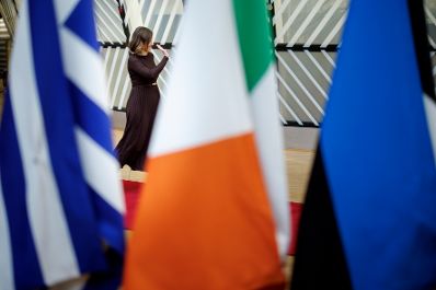 Am 26. J&auml;nner 2026 reiste Bundesministerin Claudia Bauer (im Bild) nach Br&uuml;ssel und nahm am Rat f&uuml;r &bdquo;Allgemeine Angelegenheiten&ldquo; der Europ&auml;ischen Union teil. Im Bild beim Doorstep.