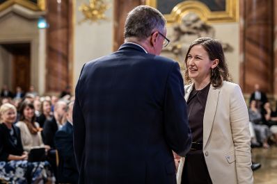 Am 6. Mai 2026 nahm Bundesministerin Claudia Bauer (r.) an den Feierlichkeiten anl&auml;sslich des Israelischen Unabh&auml;ngigkeitstages im Palais Liechtenstein teil.