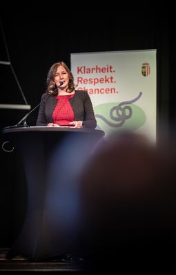 Am 12. Mai 2026 nahm Bundesministerin Claudia Bauer (im Bild) an der Integrationskonferenz 2026 teil.