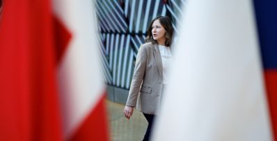Am 26. Mai 2026 reiste Bundesministerin Claudia Bauer (im Bild) nach Br&uuml;ssel und nahm am Rat f&uuml;r &bdquo;Allgemeine Angelegenheiten&ldquo; der Europ&auml;ischen Union teil.