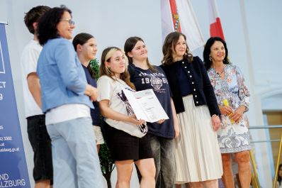 Am 22. Juni 2026 nahm Bundesministerin Claudia Bauer (im Bild) im Rahmen ihres Bundesl&auml;ndertages an der Preisverleihung des EU-Online-Video-Wettbewerbs #UniteYourEUinPeace teil.