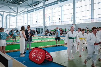 Am 26. Juni 2026 besuchte Bundesministerin Claudia Bauer (l.) die Special Olympics &Ouml;sterreich in Wien.