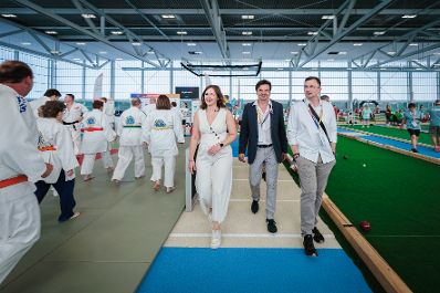 Am 26. Juni 2026 besuchte Bundesministerin Claudia Bauer (m.l.) die Special Olympics &Ouml;sterreich in Wien.