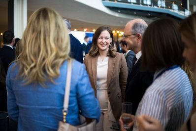 Am 13. Juli 2026 reiste Bundesministerin Claudia Bauer zu einem mehrt&auml;gigen Arbeitsbesuch nach New York. Im Bild bei einem Empfang anl&auml;sslich der slowakischen Kandidatur als nichtst&auml;ndiges Mitglied im Sicherheitsrat der Vereinten Nationen .