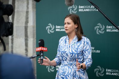 Am 4. September 2026 nahm Bundesministerin Claudia Bauer (im Bild) an der Informelle Tagung des Rates f&uuml;r Allgemeine Angelegenheiten in Dublin teil.