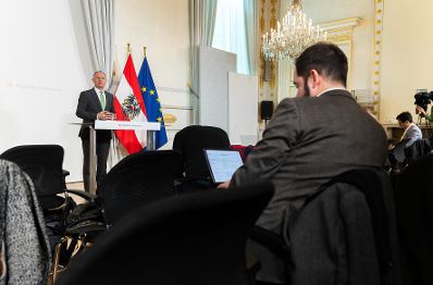 Am 21. Februar 2024 nahm Bundesminister Gerhard Karner am Doorstep vor dem Ministerrat teil.
