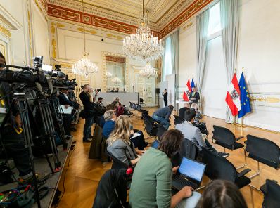 Am 21. Februar 2024 nahm Bundesminister Gerhard Karner am Doorstep vor dem Ministerrat teil.