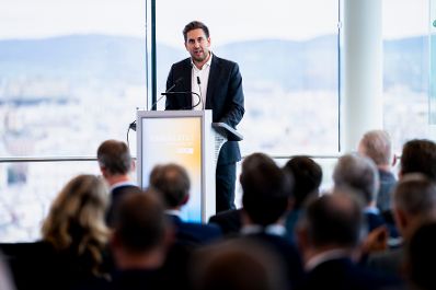 Am 23. September 2025 nahm Staatssekret&auml;r Alexander Pr&ouml;ll (im Bild) am WKO Handelstag 25 teil.
