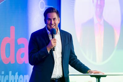 Am 16. Oktober 2025 nahm Staatssekret&auml;r Alexander Pr&ouml;ll (im Bild) an den Ober&ouml;sterreichischen Nachrichten Digital Days teil.