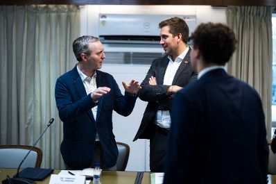 Am 18. Februar 2026 reiste Staatssekret&auml;r Alexander Pr&ouml;ll zu einem mehrt&auml;gigen Arbeitsbesuch nach Indien. Im Bild beim Roundtable mit Speaking-Slot &bdquo;quot;Steering DPI &amp; AI Innovation towards Public Value Maximisation: The Role of Governments in Safeguarding Data Agency&ldquo;.