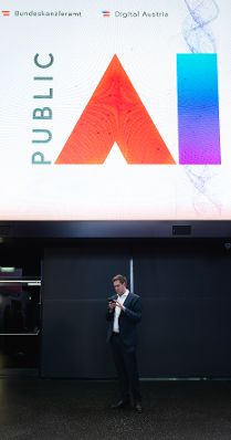 Am 19. M&auml;rz 2026 nahm Staatssekret&auml;r Alexander Pr&ouml;ll (im Bild) an der KI-Konklave im Haus der Digitalisierung teil.