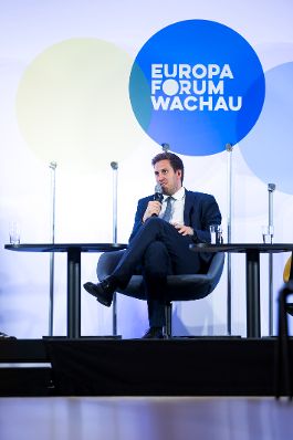 Am 19. Mai 2026 nahm Staatssekret&auml;r Alexander Pr&ouml;ll (im Bild) am Europa-Forum Wachau teil.