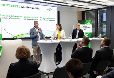Am 28. Mai 2026 nahm Staatssekret&auml;r Alexander Pr&ouml;ll (im Bild) am V&Ouml;P-Forum &bdquo;Next Level Medienpolitik&ldquo; teil.