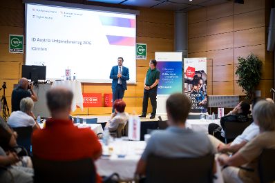 Am 1. Juli 2026 nahm Staatssekret&auml;r Alexander Pr&ouml;ll (im Bild) im Rahmen seines Bundesl&auml;ndertags am ID Austria Unternehmertag in Klagenfurt teil.