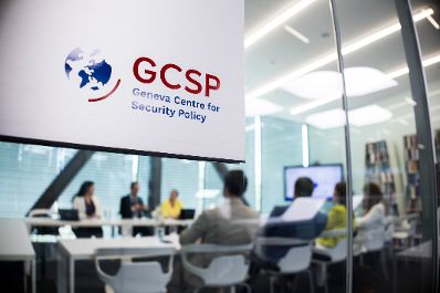Am 6. Juli 2026 reiste Staatssekret&auml;r Alexander Pr&ouml;ll zu einem Arbeitsbesuch nach Genf. Im Bild beim Besuch des Genfer Zentrum f&uuml;r Sicherheitspolitik.