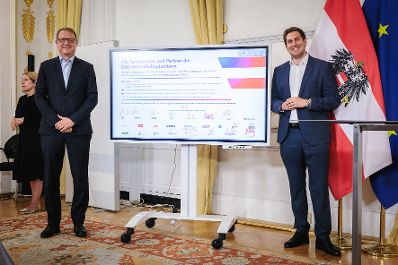 Am 14. Juli 2026 gab Staatssekret&auml;r Alexander Pr&ouml;ll (r.) eine Pressekonferenz anl&auml;sslich der Unterzeichnung des Pakts f&uuml;r Digitale Kompetenzen.