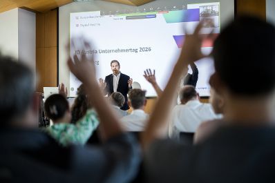Am 31. Juli 2026 nahm Staatssekret&auml;r Alexander Pr&ouml;ll (im Bild) am ID Austria Unternehmertag 2026 in Feldkirch teil.