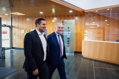 Am 19. August 2026 nahm Staatssekret&auml;r Alexander Pr&ouml;ll (l.) im Rahmen seines Bundesl&auml;ndertages in Nieder&ouml;sterreich, am ID Austria Unternehmertag 2026 in St.P&ouml;lten teil.