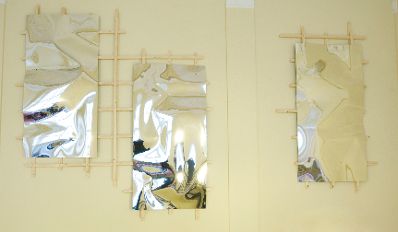 Das Werk &quot;Wiener Wandst&uuml;ck&quot; von Gerold Tagwerker ausgestellt auf der Feststiege im Bundeskanzleramt im Jahr 2009.