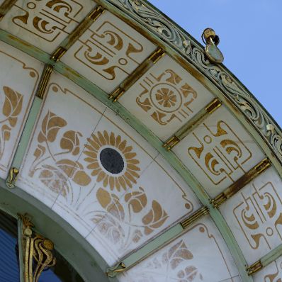 Im Bild der Otto Wagner Pavillon Karlsplatz in Wien. Schlagworte: Otto Wagner, Pavillon, Karlsplatz, Architektur