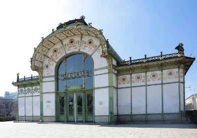 Im Bild der Otto Wagner Pavillon Karlsplatz in Wien. Schlagworte: Otto Wagner, Pavillon, Karlsplatz, Architektur