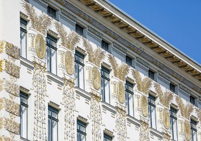 Die Wienzeilenh&auml;user von Otto Wagner. Schlagworte: Otto Wagner, Wienzeilenhaus, Wienzeilenh&auml;user, Architektur
