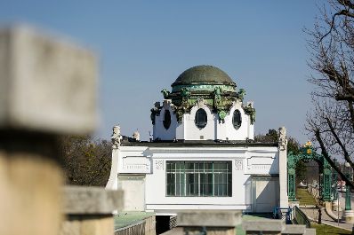 Der Otto Wagner Hofpavillon Hietzing im 13. Bezirk in Wien. Schlagworte: Otto Wagner, Pavillon, Hietzing, Architektur