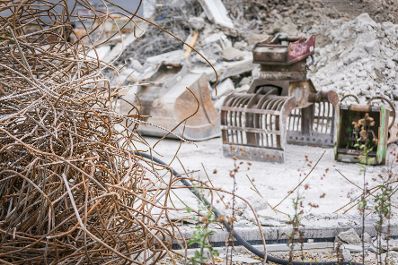 Baustelle, Arbeiter, Sommer, Wien, Heldenplatz