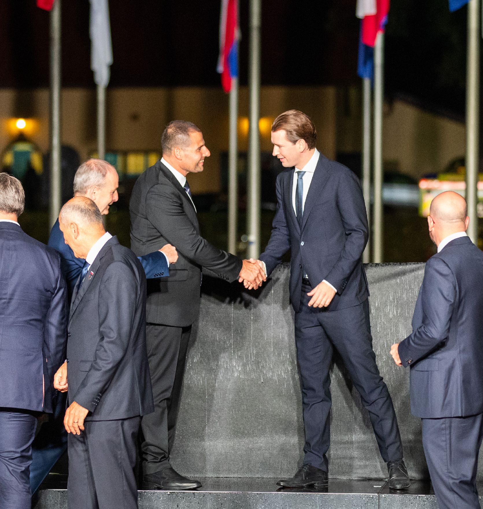 Am 5. Oktober 2021 nahm Bundeskanzler Sebastian Kurz (r.) am informellen Europäischen Rat in Slowenien teil. Im Bild beim Gruppenfoto.