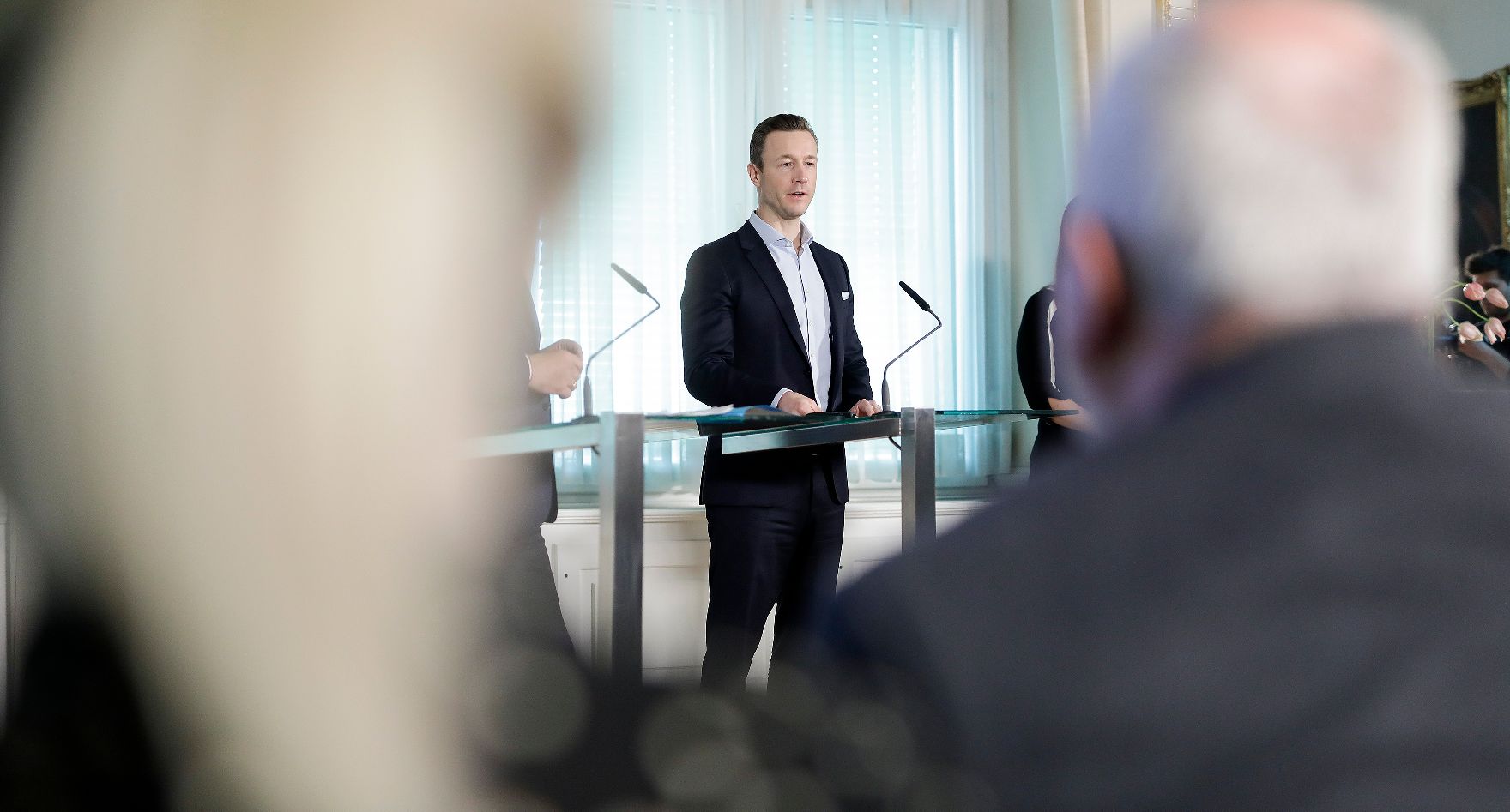 Am 18. März 2019 fand eine Pressekonferenz zum Thema "Weltkulturerbe Wien" im Bundeskanzleramt statt. Im Bild Bundesminister Gernot Blümel.