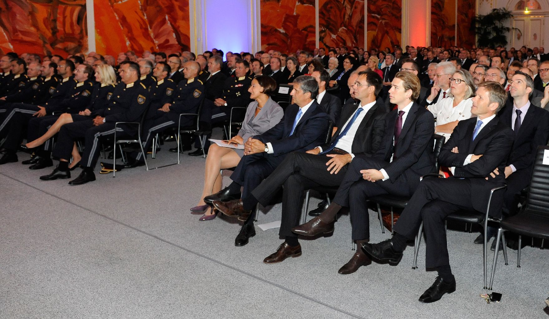 Am 31. August 2012 hielt Staatssekretär Josef Ostermayer anlässlich der Vorstellung der Spitzenkräfte der neuen Landespolizeidirektionen (LPD) einer Rede in der Wiener Hofburg.