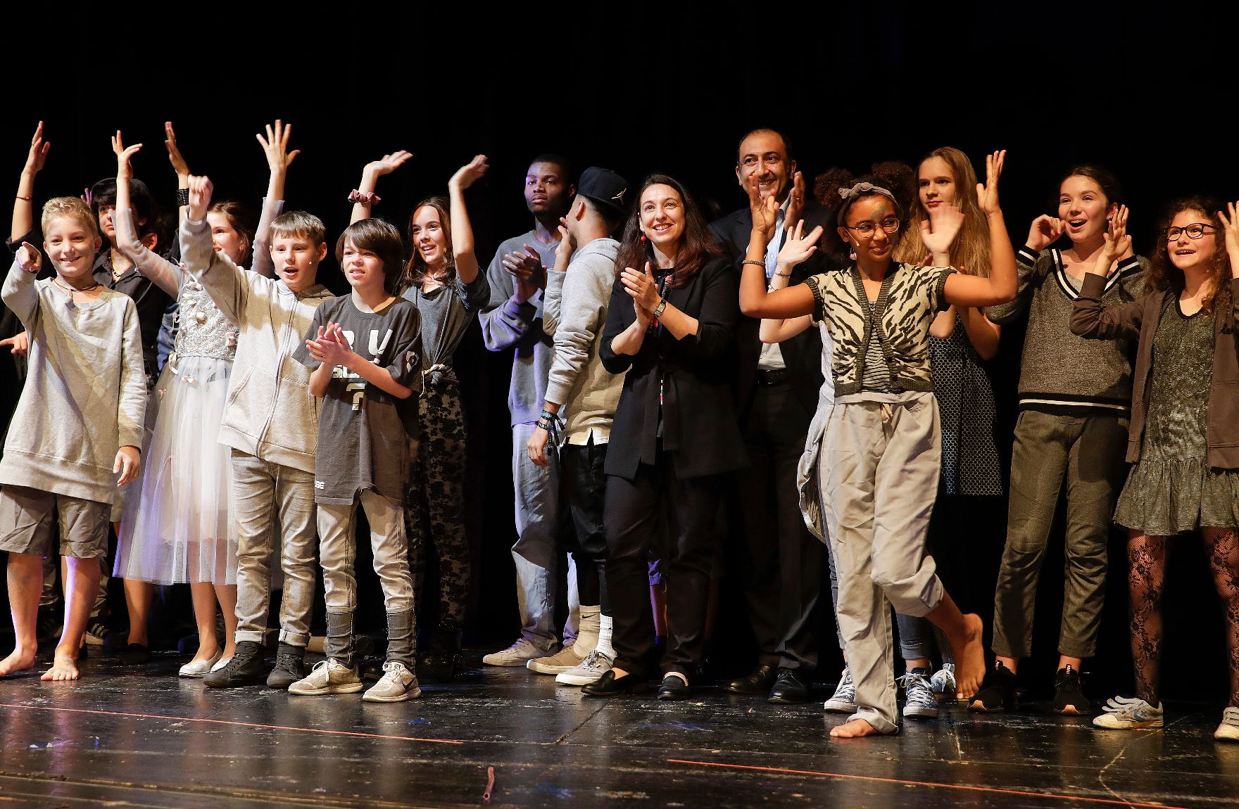 Am 22. Oktober 2019 eröffnete Bundesministerin Ines Stilling (im Bild) die Schulvorstellung des Theaterstücks "Kinderfressen leicht gemacht" anlässlich des 30-jährigen Jubiläums der UN-Kinderrechtekonvention.